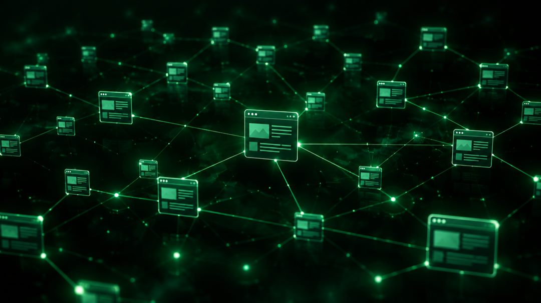 Network of connected community web pages